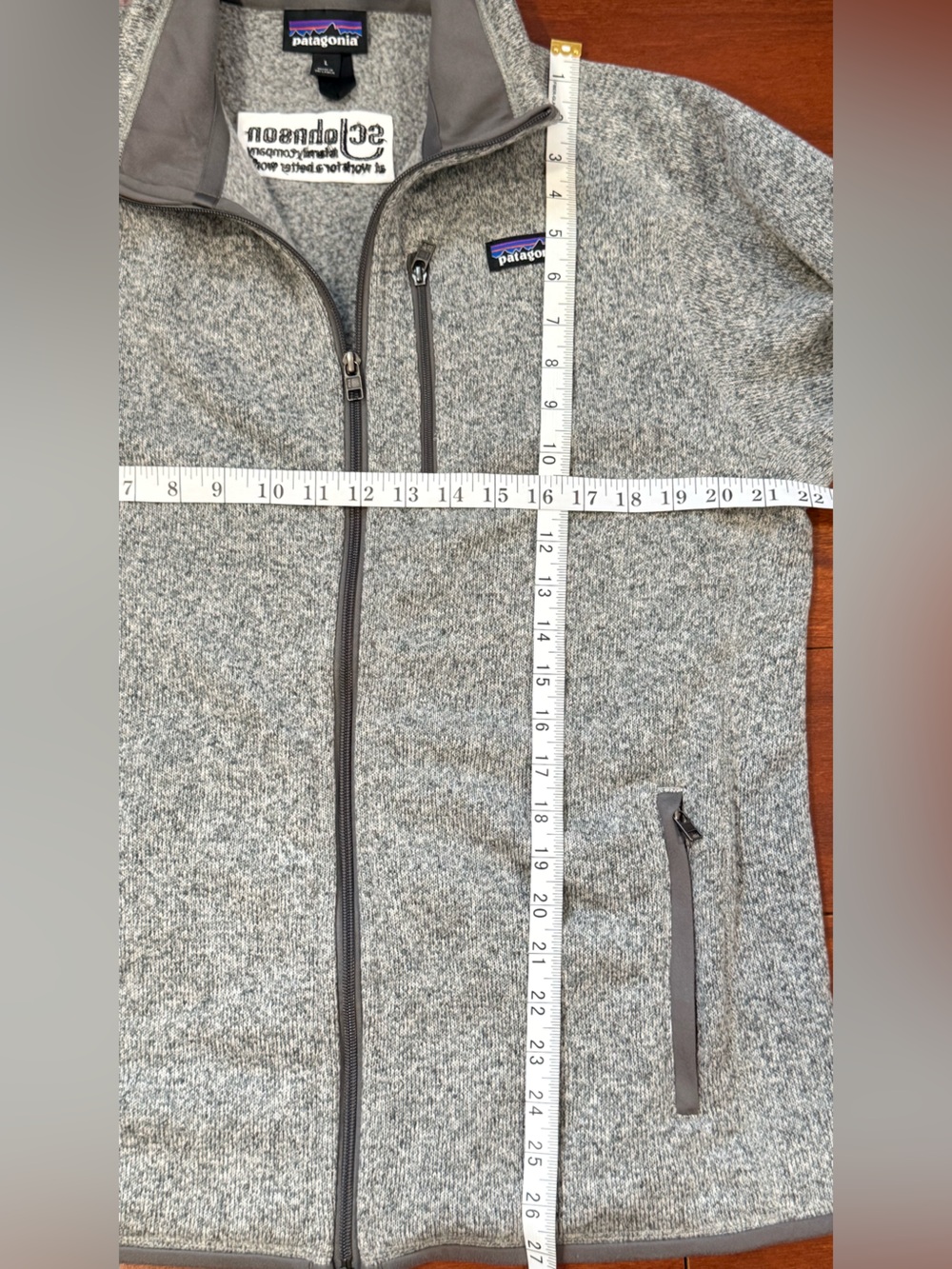 Patagonia Light Gray Heathered Full-Zip Fleece Jacket - Picture 5 of 9